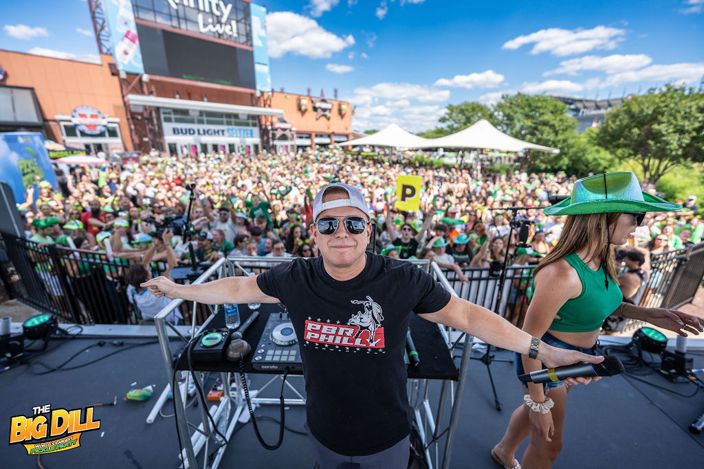 DJ Jay Roy djing at the last big dill festival 