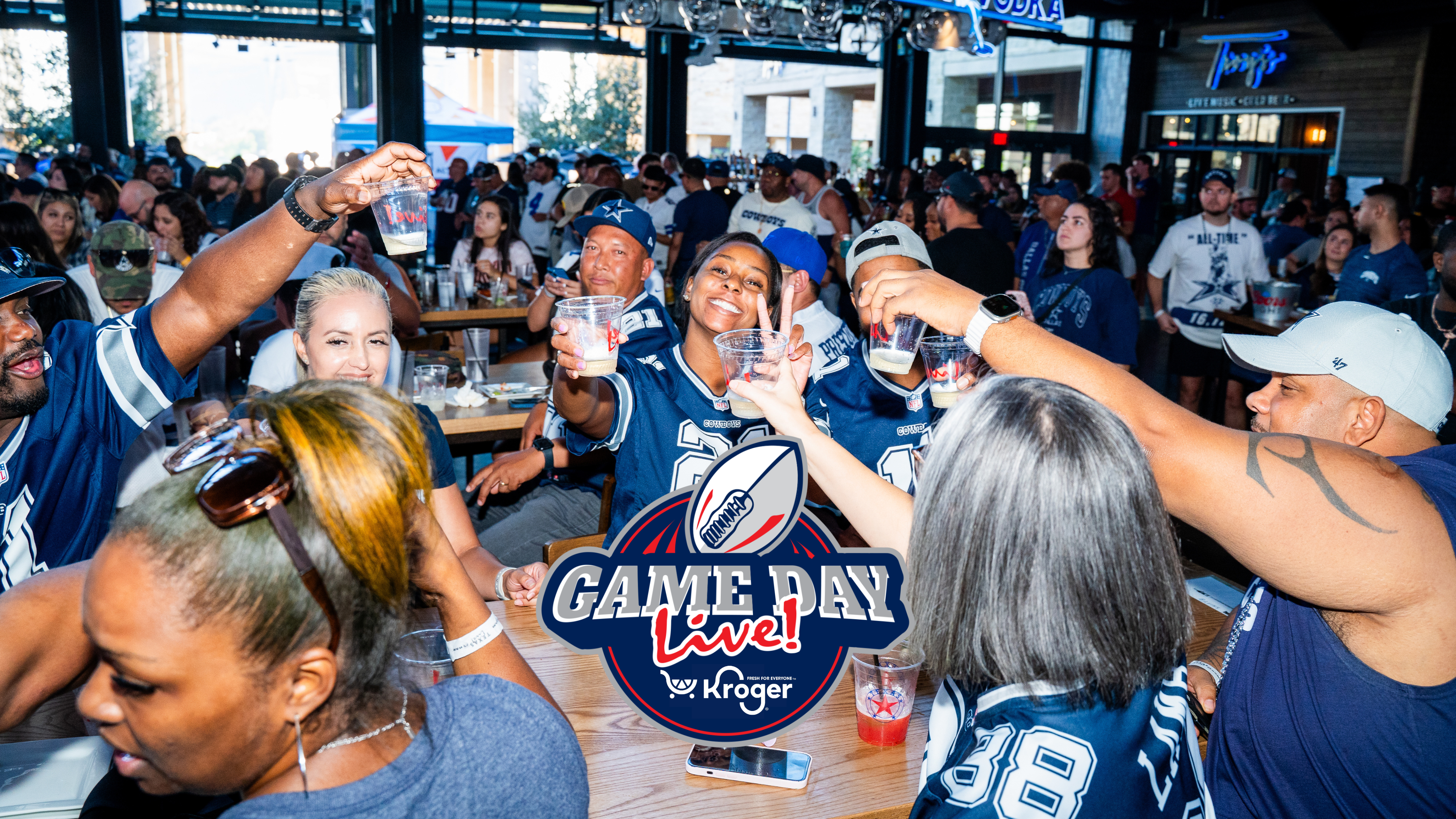 Cheers to gameday at Texas Live