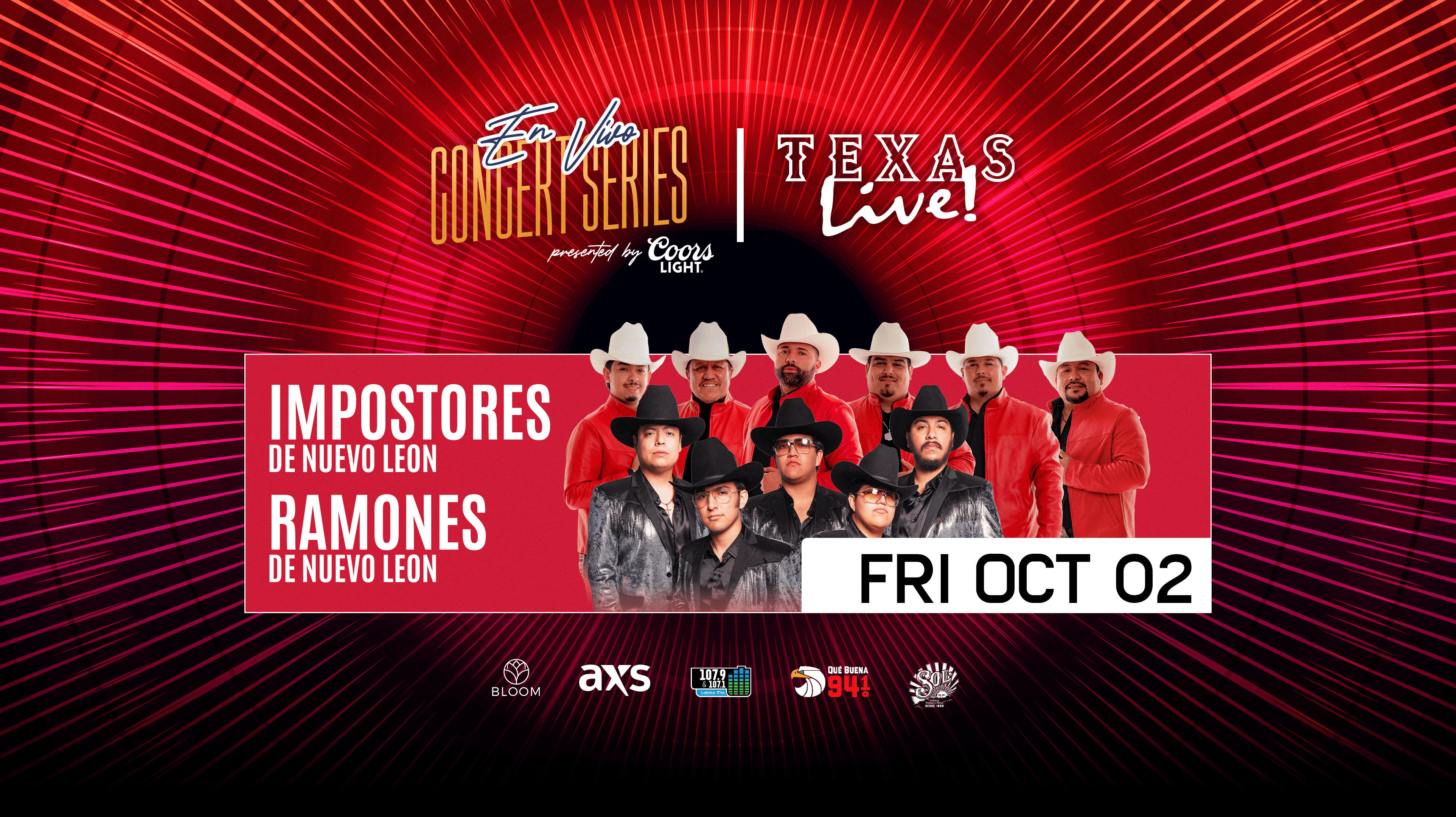 En Vivo Concert Series presented by Coors Light starting October 2 at Texas Live!