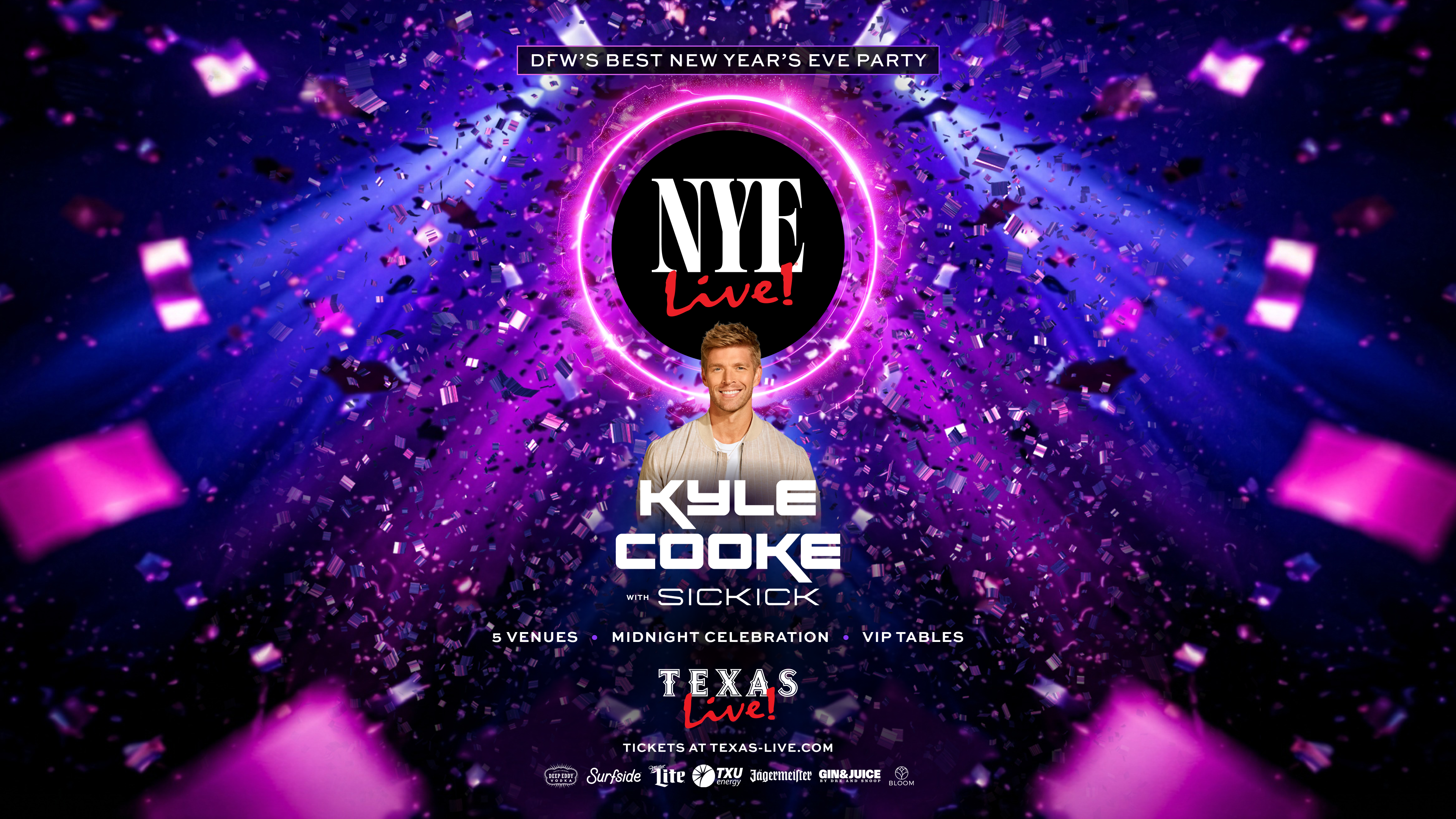 NYE Live! with Kyle Cooke Flyer