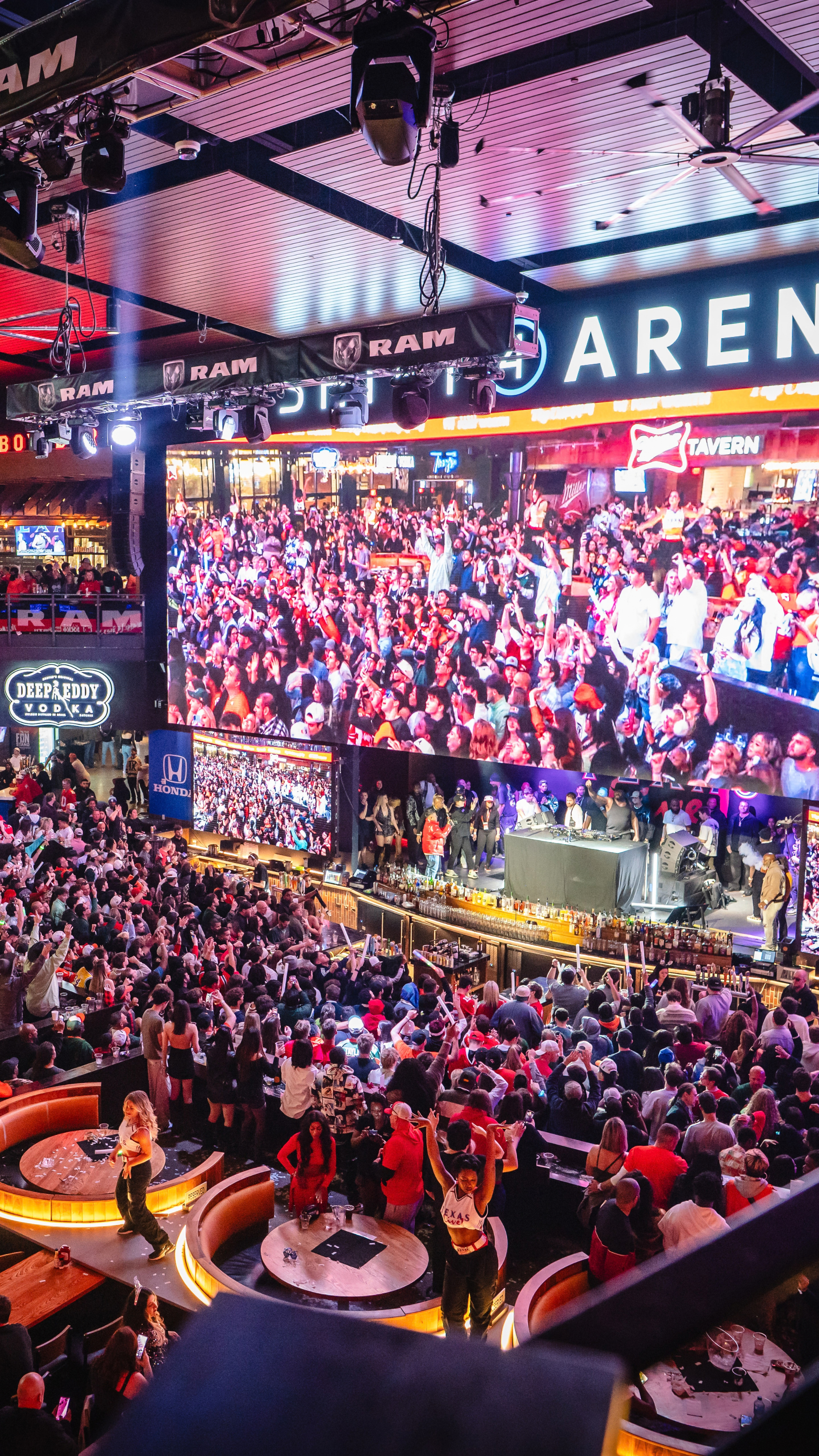 NYE Live shift4 arena airel shot
