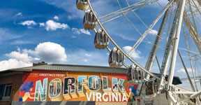 View of Ferris Wheel outside.