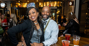 Couple celebrating at New Years Eve Party