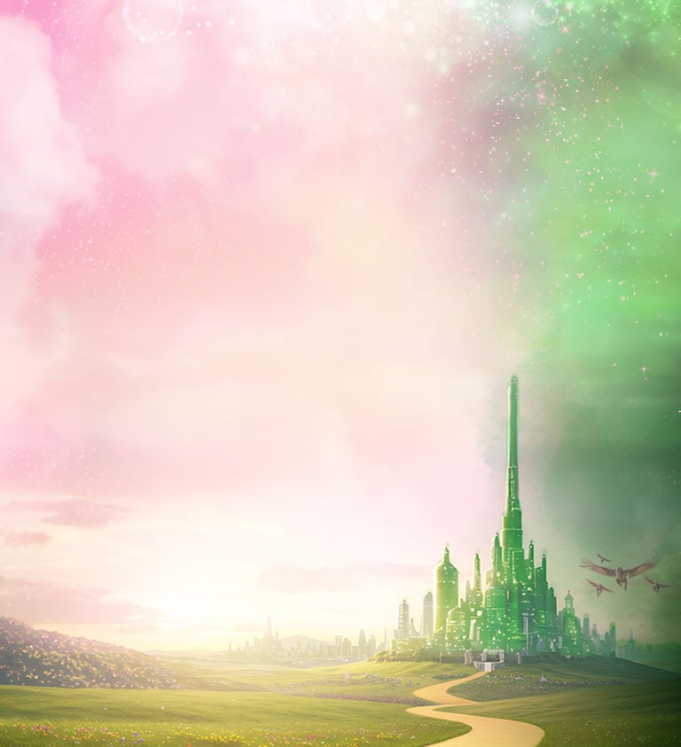 wicked spellbound nye party pink and green logo