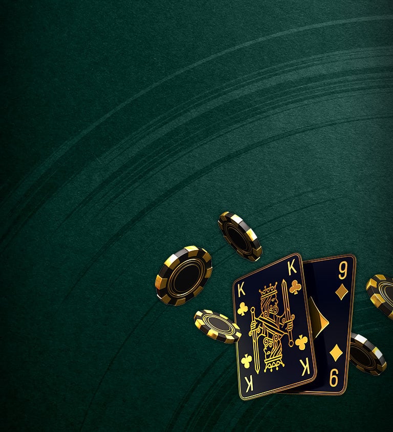 teal background with gaming chips imposed on it