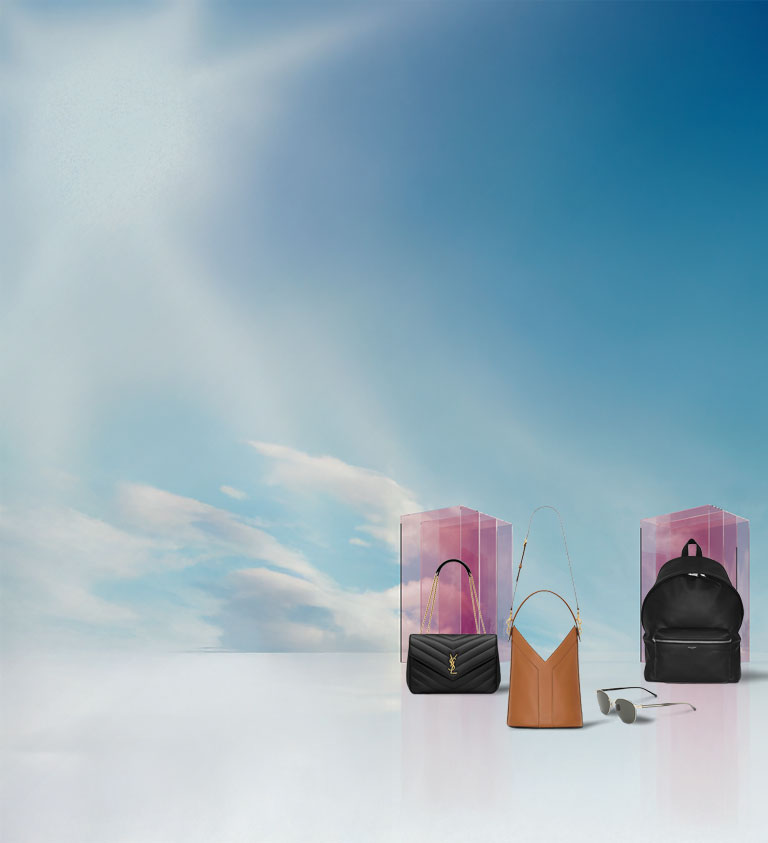 cloudlike background displaying luxury items