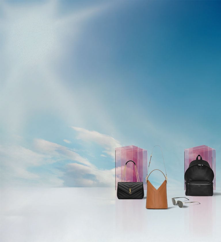 cloudlike background displaying luxury items