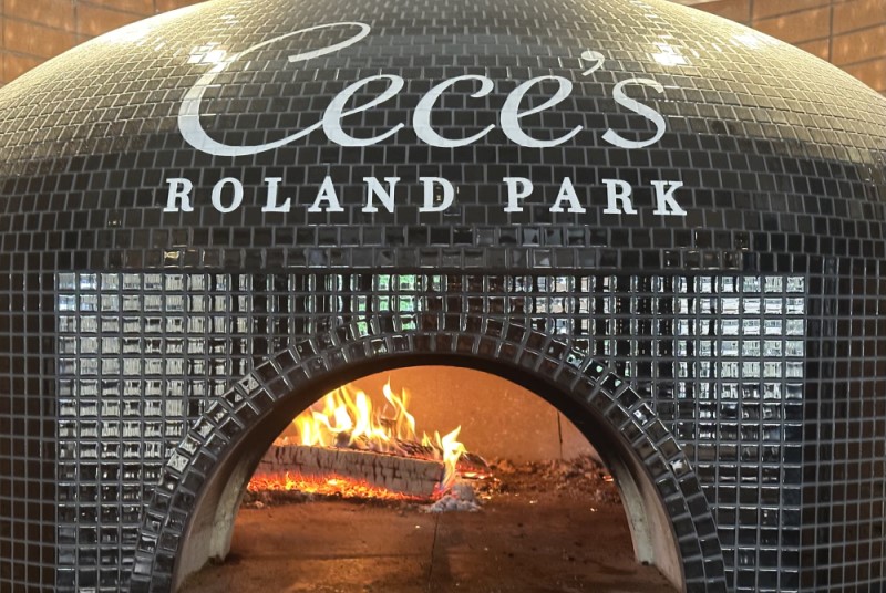 Pizza oven at Cece's Kitchen restaurant in Baltimore, MD.