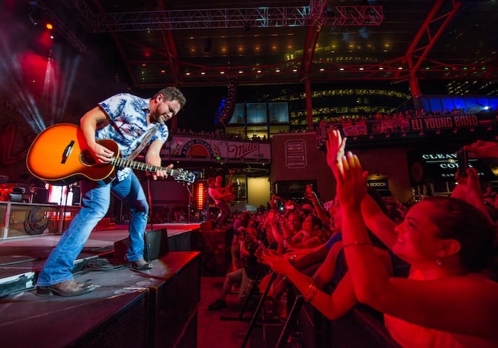 The Eli Young Band interacts with adoring fans at Hot Country Nights at Kansas City Live!
