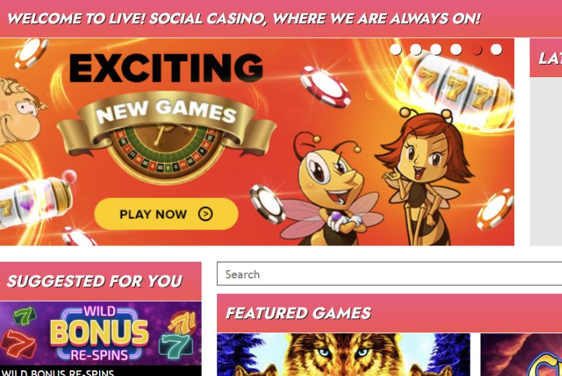 Live! Social Casino includes a wide portfolio of slot and table games, exciting tournaments with action leaderboards and numerous ongoing promotions