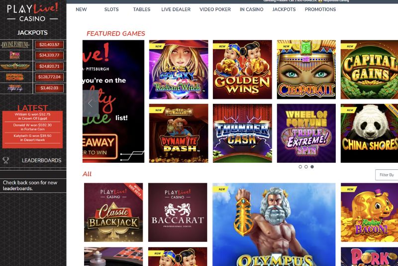 Stay entertained 24/7 with our newest Live! Gaming offerings - PlayLive! Online Casino.