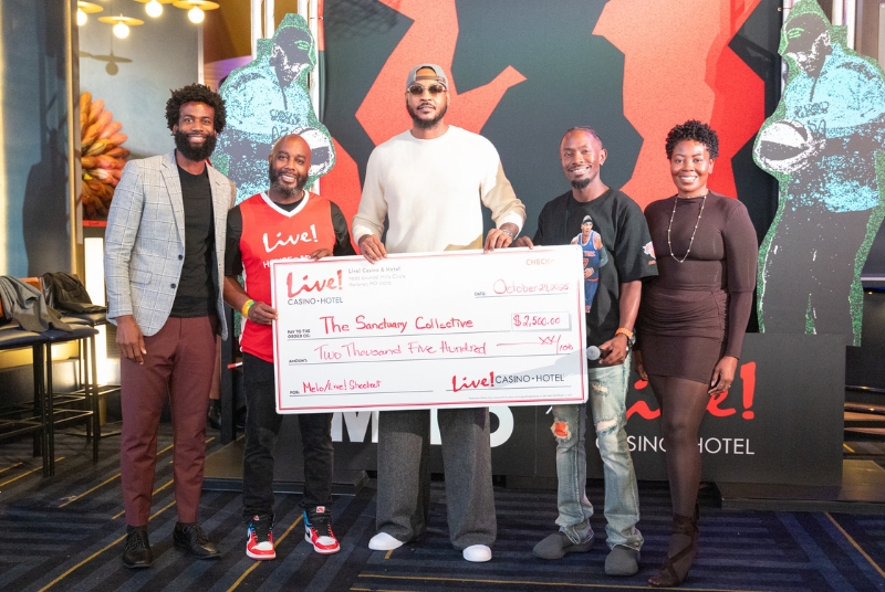 Carmelo Anthony’s House of MELO charity event on 2025/10/24 at Sports & Social Maryland