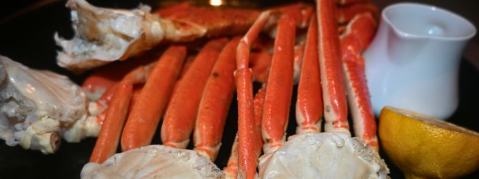 image of a pound of crab legs at luk fu