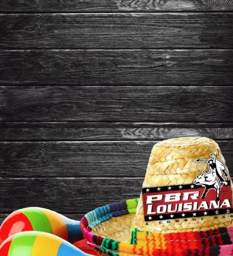 image of a black wooden background with a sombrero with the PBR logo on it