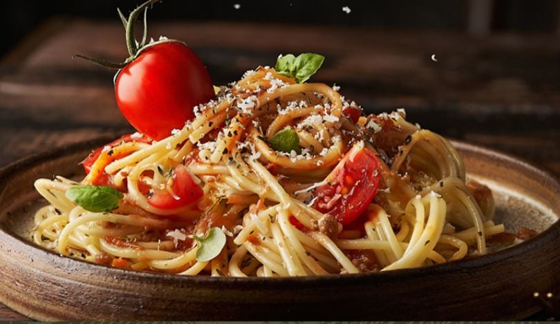 image of bogo free dinner entree promotion at ridotto with photo of pasta at the top