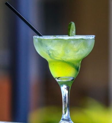 Image of a margarita drink in a tall glass