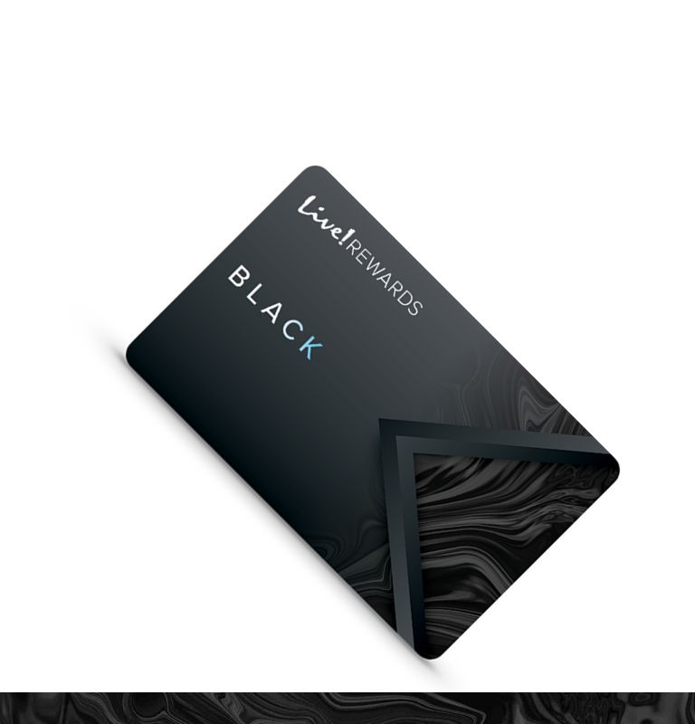 Image of the Live! Rewards Black Card