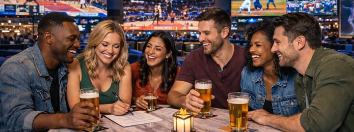 people playing trivia