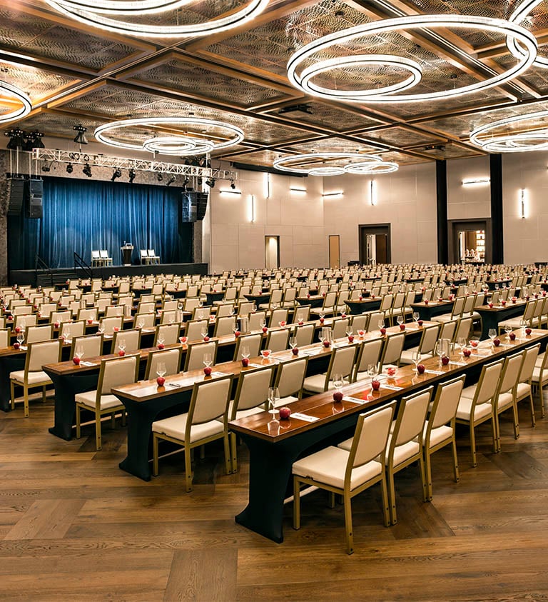 Live! Casino & Hotel Architectural Image - Event Center Classroom Setup