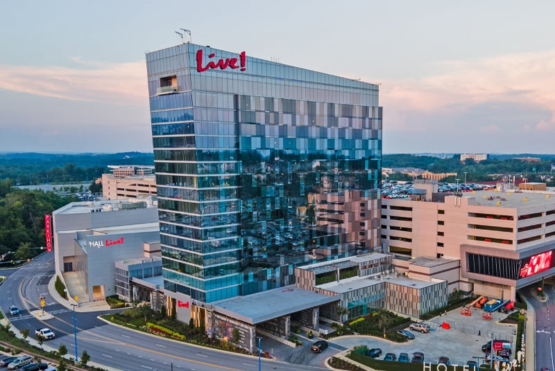 aerial view of hotel