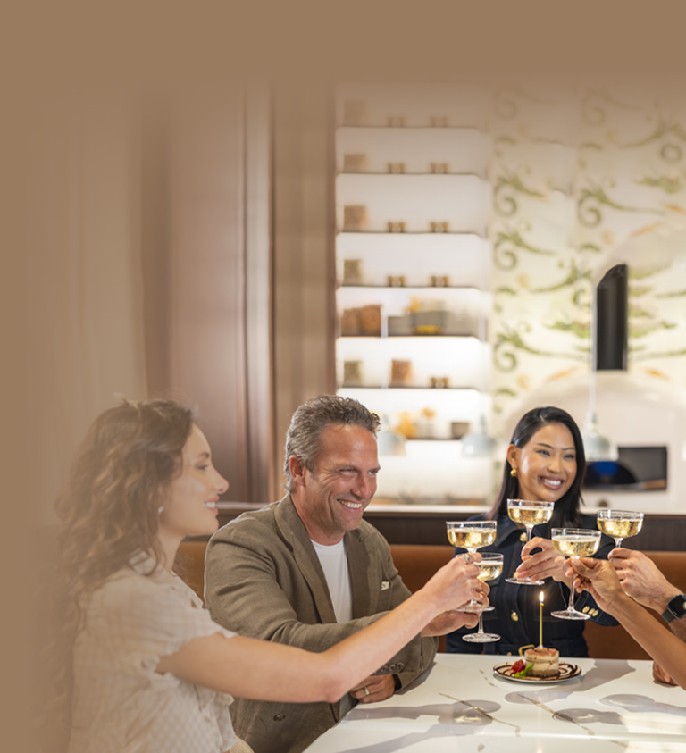 toasting sparkling wine