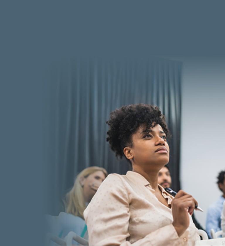 Business people sitting in a meeting