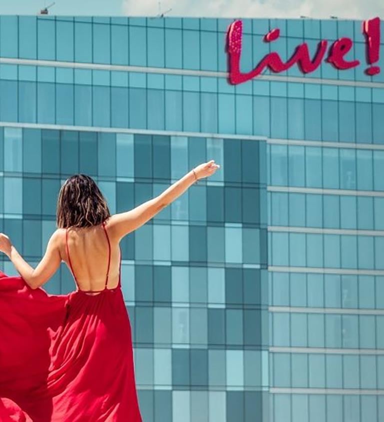 red dress