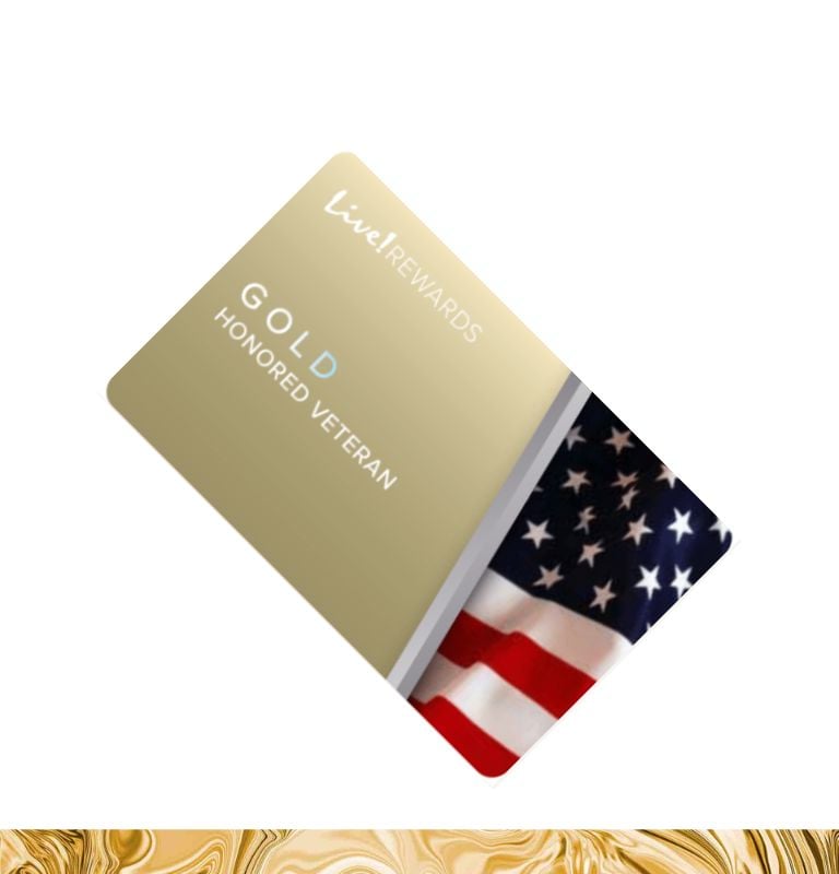Image of the Live! Rewards Veteran Card