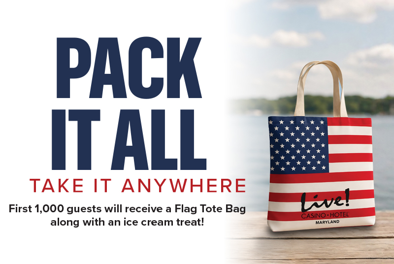 American flag tote bag