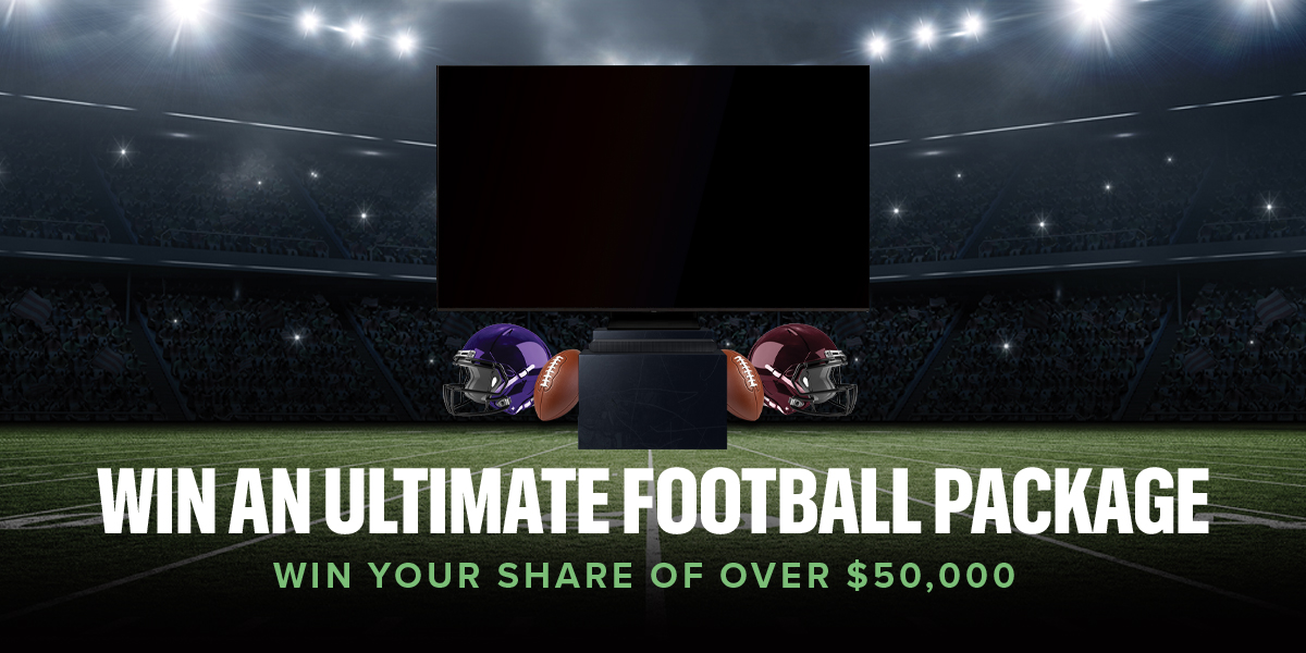 Win an Ultimate Football Package – Win your share of over $50,000
