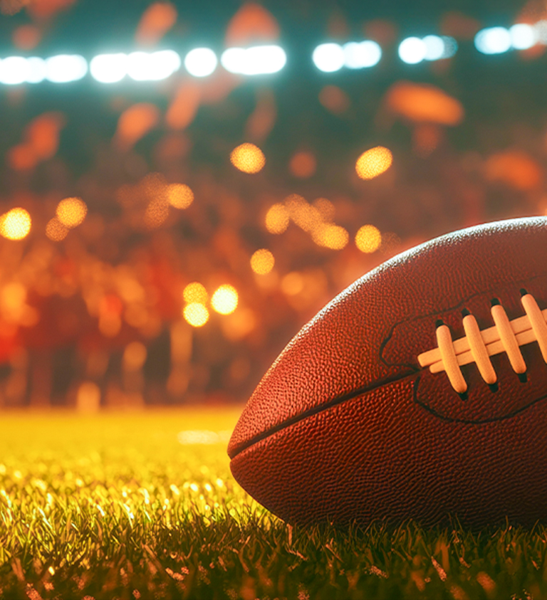touchdown at live! image with a football on a field