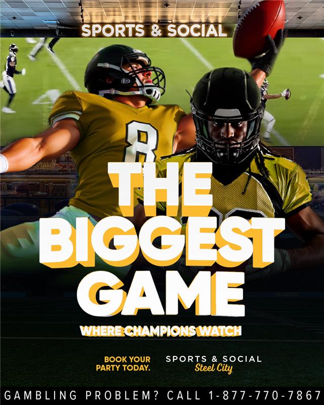the biggest game football graphic