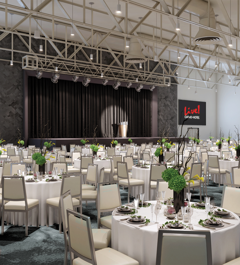 Espacio para eventos Salón de banquetes de Live! Casino y Hotel Philadelphia