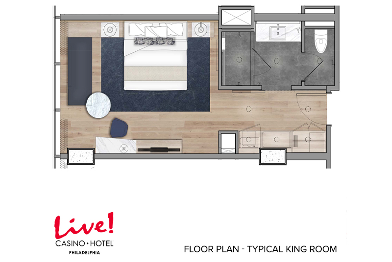Live Sòng bạc và Khách sạn Philadelphia Phòng Diagram King