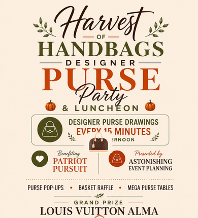 harvest handbags event description and logo
