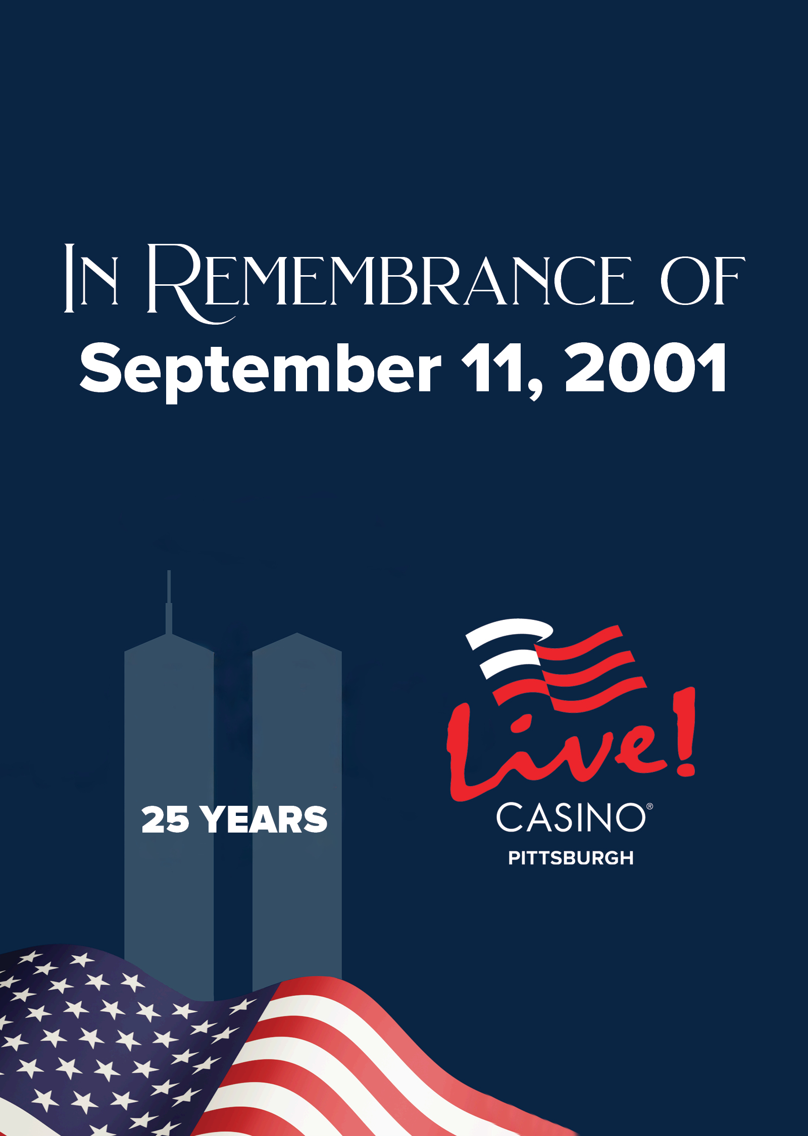navy blue 9/11 remembrance graphic