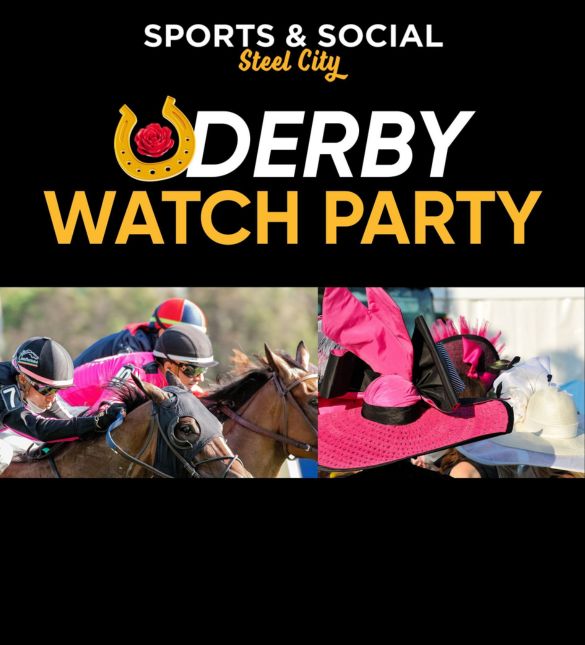 derby horses running and derby hats