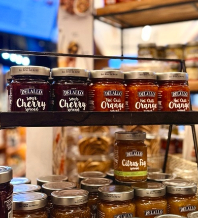 sweet mangia samples on the shelves