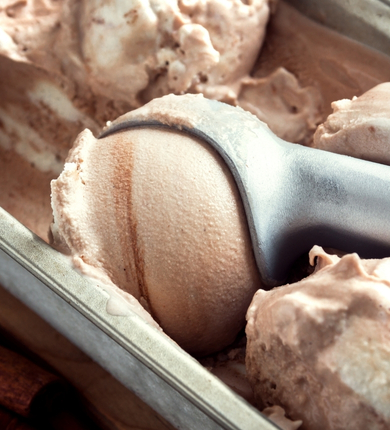 gelato being scooped