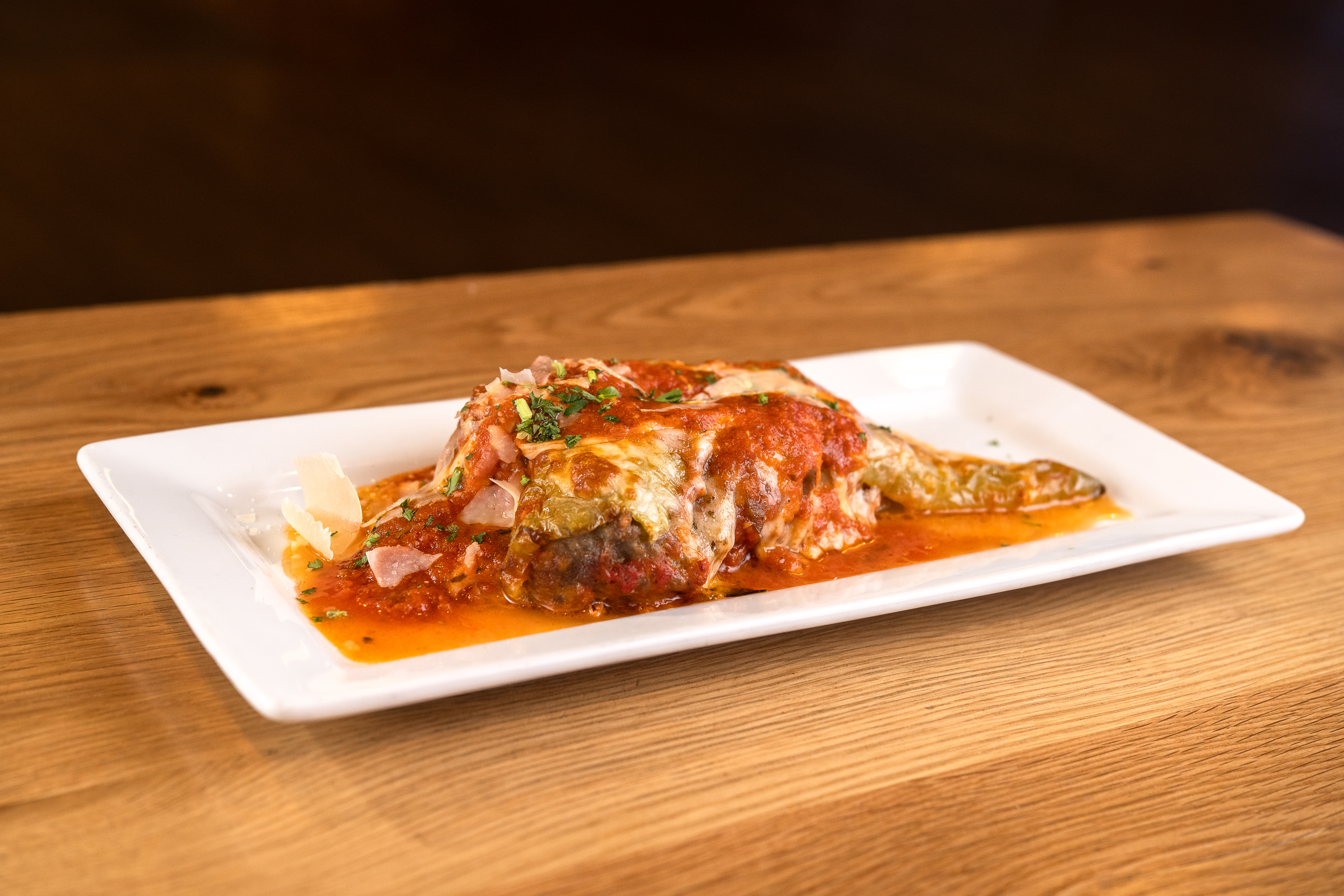 stuffed banana peppers with marinara sauce