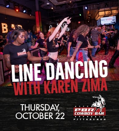 Girls line dancing