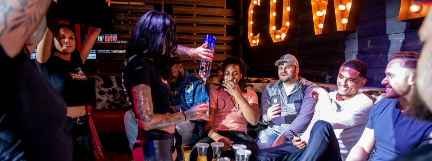 PBR VIP Booth with a girl serving the guests