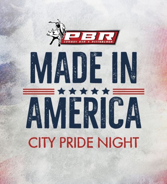 text graphic, "Made in America City Pride Night."