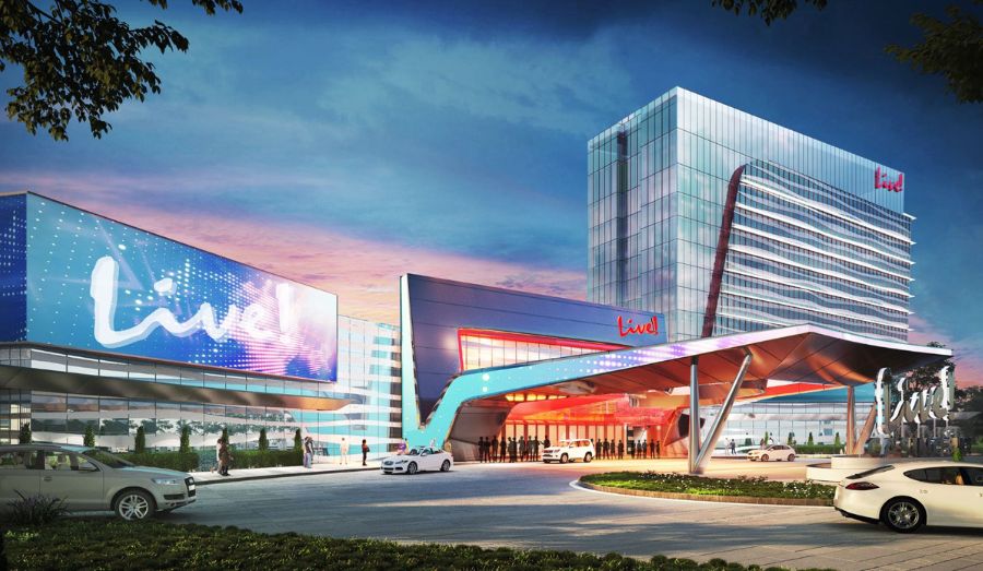 Exterior rendering of the proposed Live Casino & Hotel Petersburg 