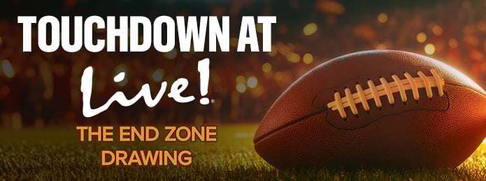 touchdown at live! image with a football on a field