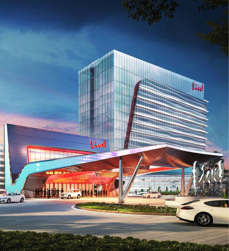 Exterior rendering of the proposed Live Casino & Hotel Petersburg 