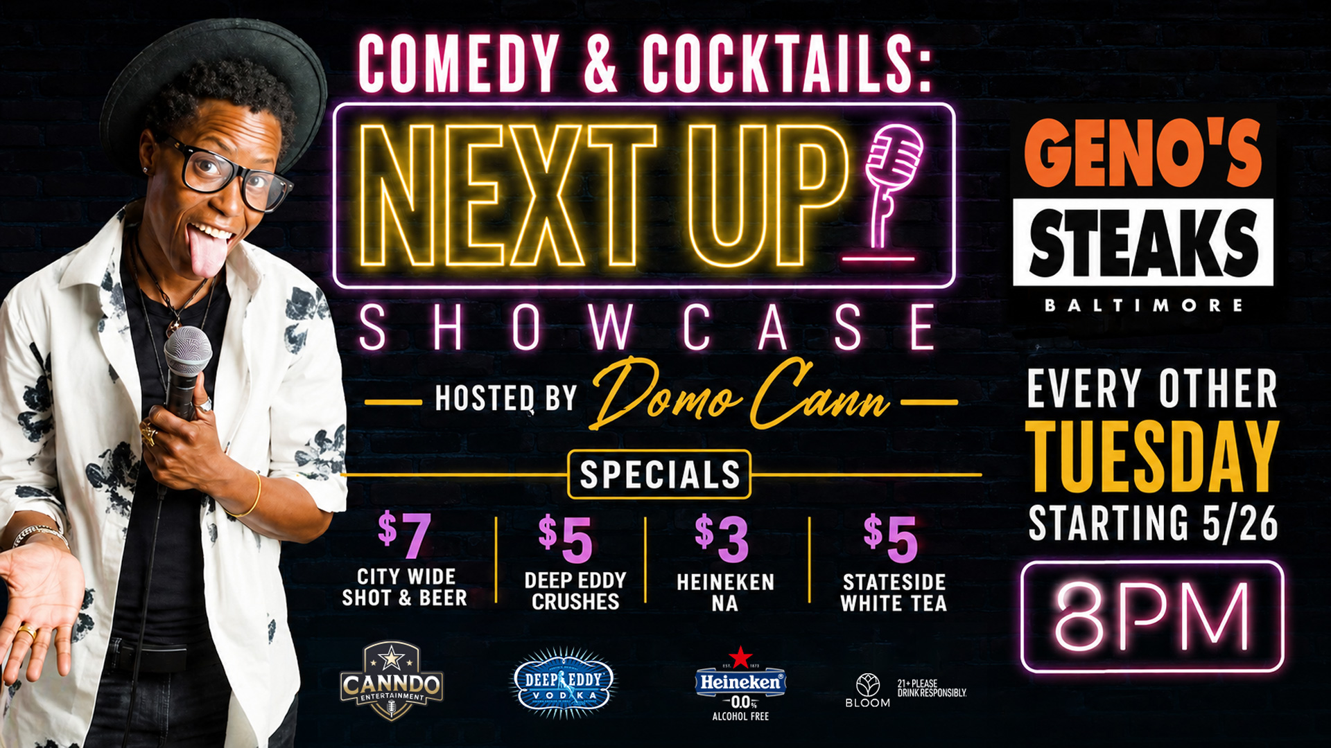 comedy and cocktails