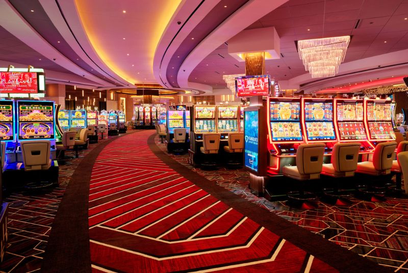 Rows and rows of inviting slot machines with all different themes wait for the Live! Casino & Hotel Philadelphia to open!
