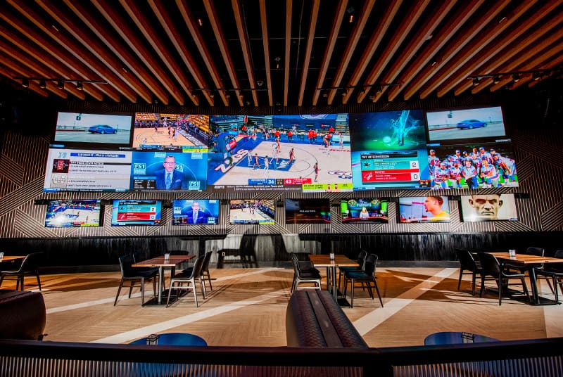 With Sport & Social's media wall, there's no having to choose which game to watch. They're all on and waiting for you!