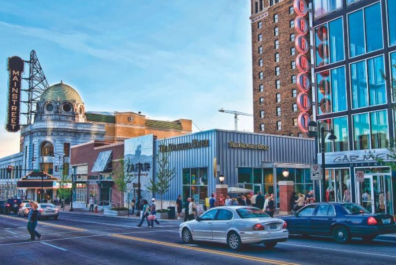 There are many great boutiques on Main Street, including the Garment District and the Polished Edge.